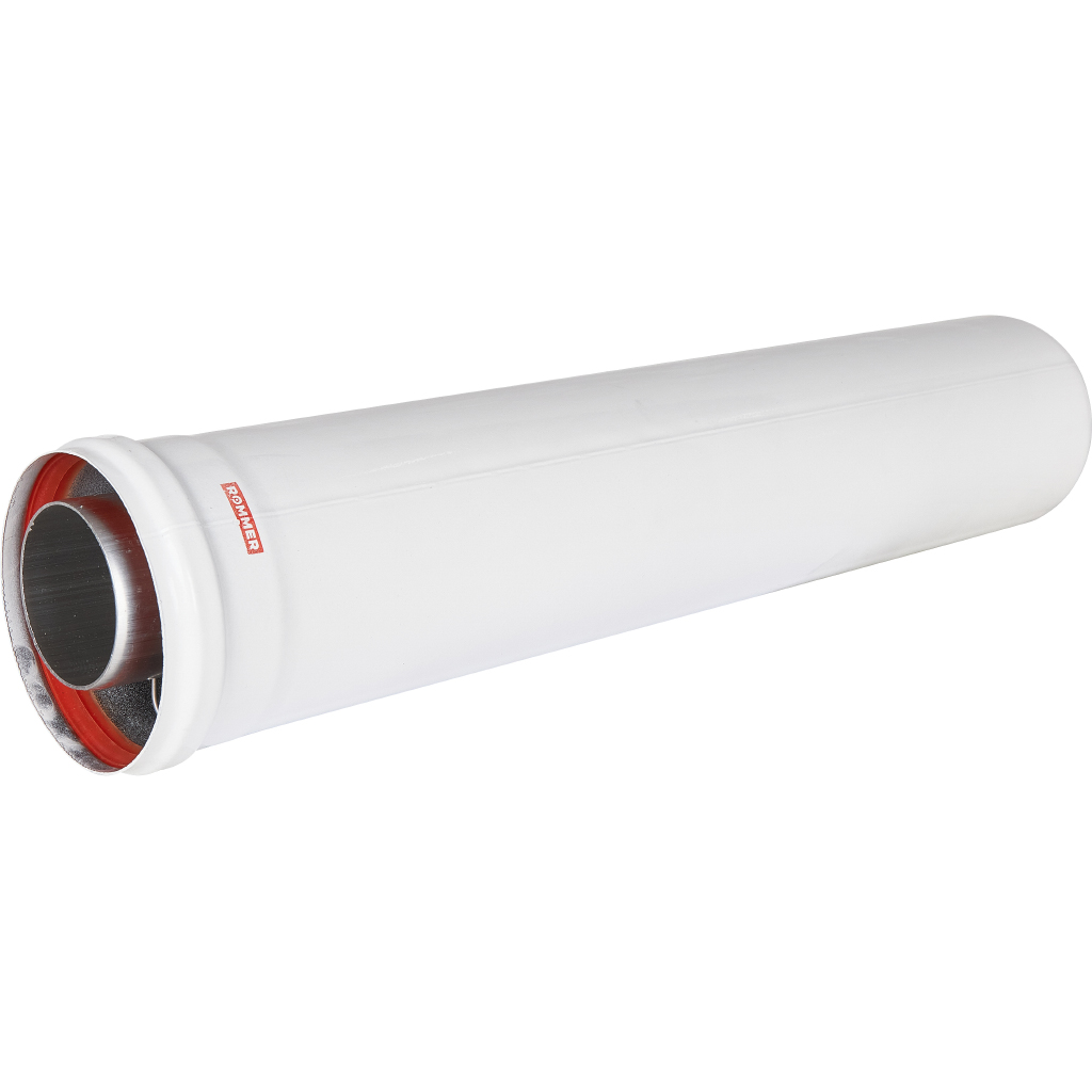 Удлинитель дымохода традиционный коаксиальный ROMMER D60(п-м)/100(м-п), L500, RCA-6010-000500