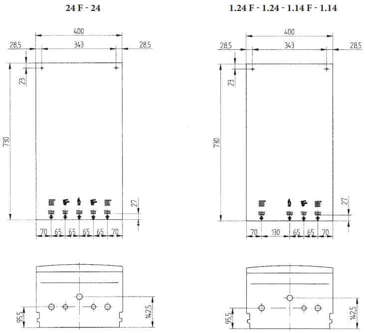 Газовый настенный котел Baxi ECO Four 1.14 одноконтурный атмосферный, CSE46114354-