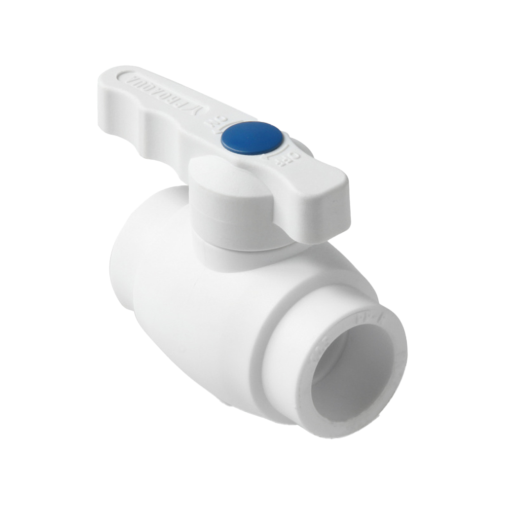 Шаровой кран полнопроходной Pro Aqua d= 20 PP-R Prime Белый, PA40508