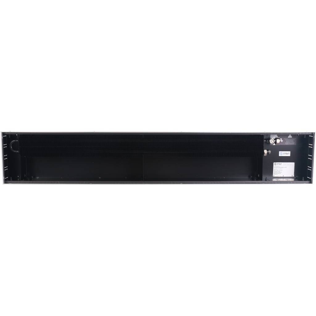 Внутрипольный конвектор STOUT SCN-1100 110х240х1400 (Решётка роликовая) правое подключение, SCN-1100-1124140