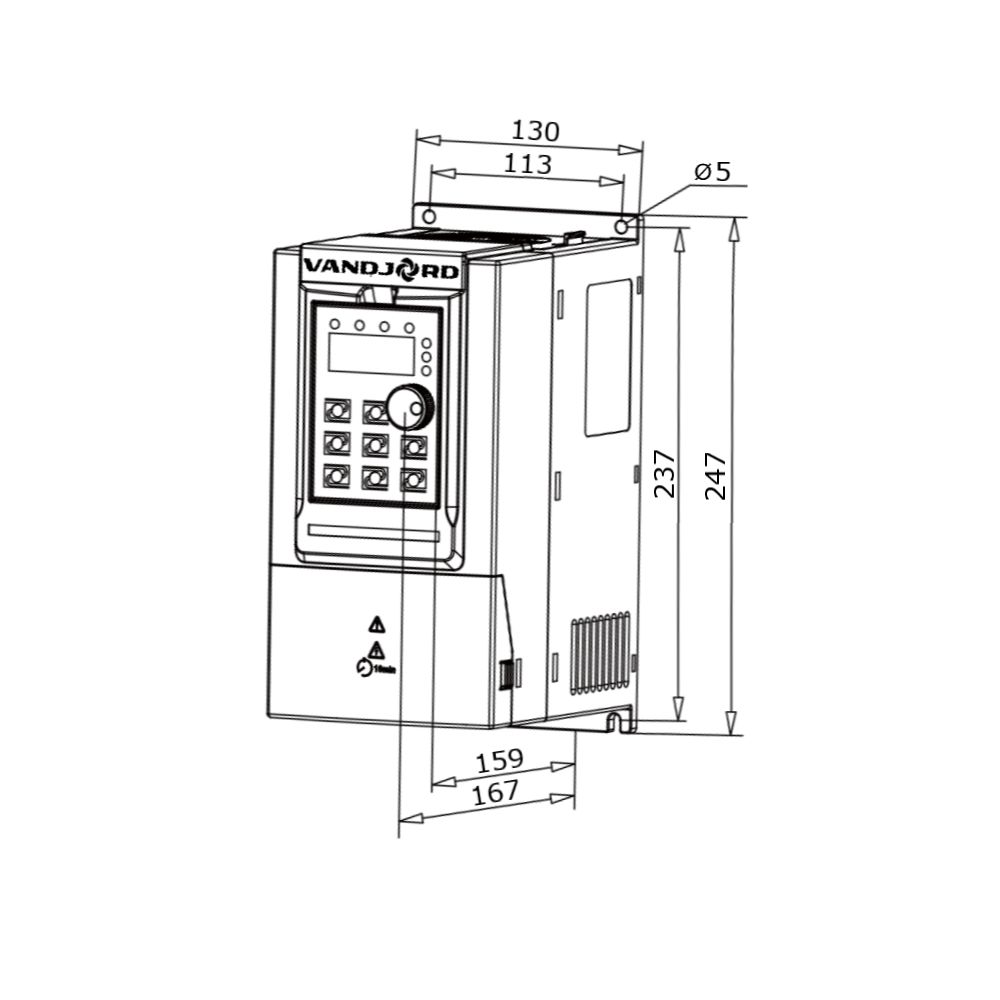 Преобразователь частоты Vandjord CUE10-4T7R5B-E-NP, 52111009