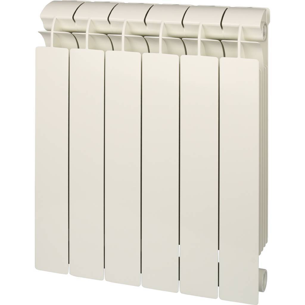 Радиатор биметаллический Global STYLE PLUS 500 2 секции боковое подключение (белый RAL 9010), STP05001002