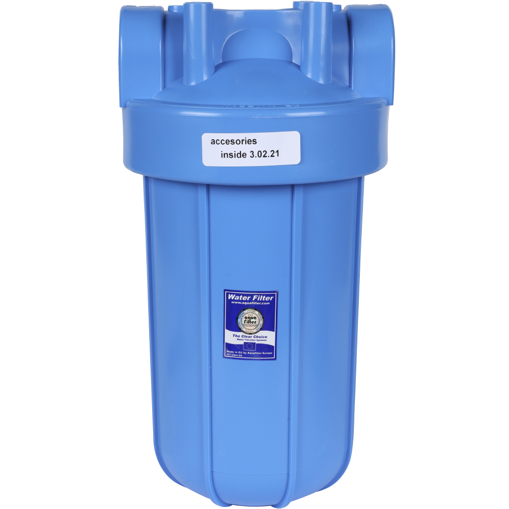 Корпус 10ВВ AquaFilter AQM вход 1 фильтр в сборе (колба, ключ, кронштейн, манометр) без картриджа, FH10B1-B-WB