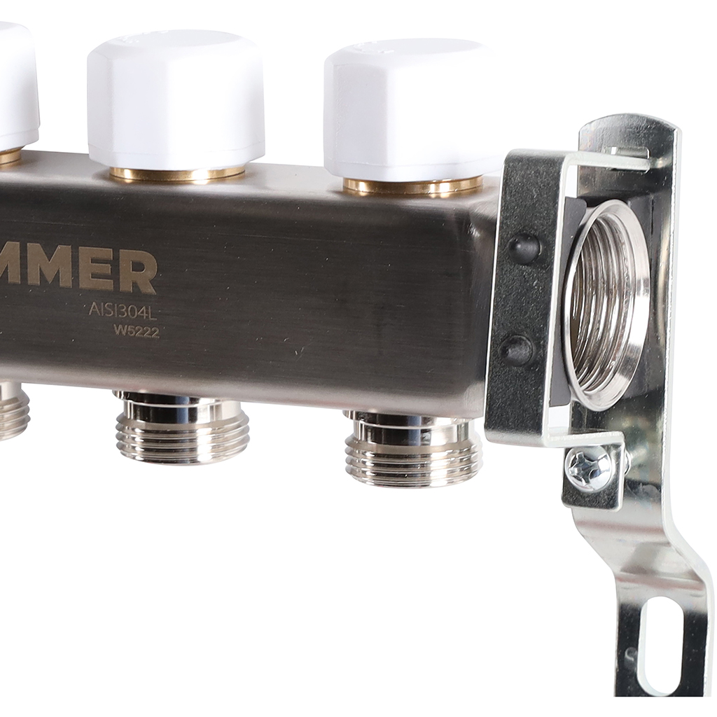 Коллектор из нержавеющей стали с расходомерами ROMMER 4  выхода, RMS-1200-000004