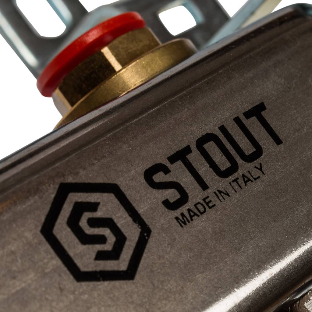 Коллектор из нержавеющей стали без расходомеров STOUT 3 выхода, SMS 0922 000003
