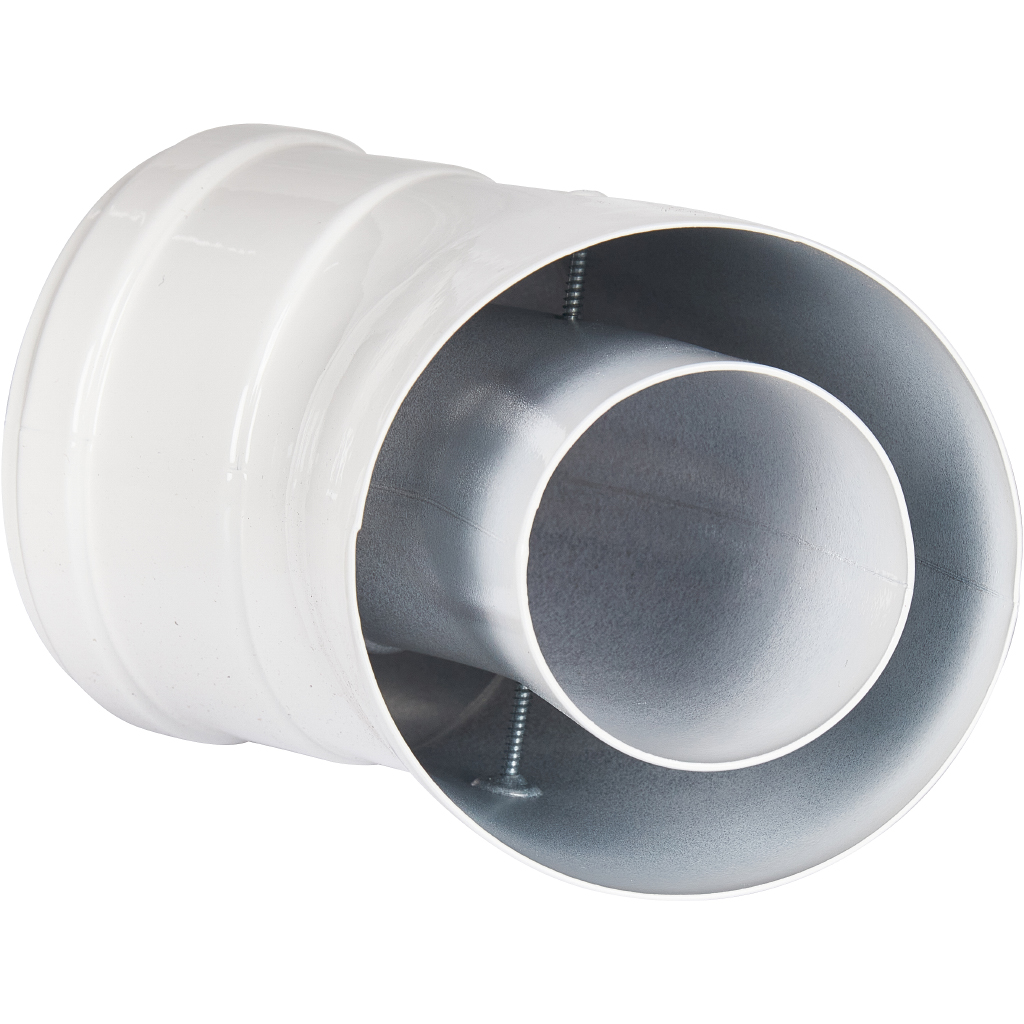 Отвод 45° традиционный коаксиальный ROMMER D60(п-м)/100(п-м), RCA-6010-000045