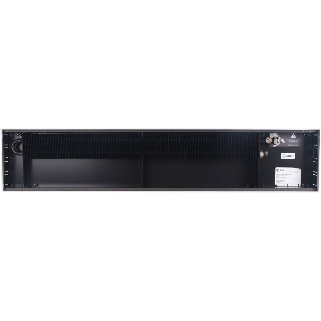 Внутрипольный конвектор STOUT SCN-1100 80х240х1200 (Решётка роликовая) правое подключение, SCN-1100-0824120