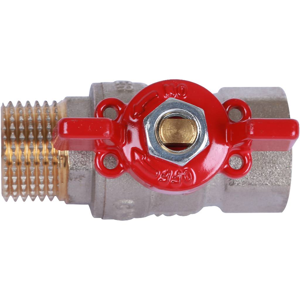 Кран шаровой ROMMER 1/2 ВН/НР, ручка бабочка, RBV-0004-0210215