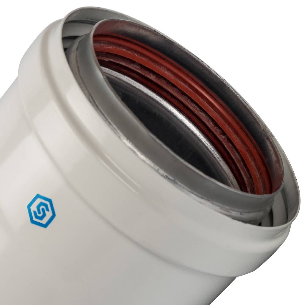 *SCA-0080-801000 STOUT элемент дымохода DN 80 труба 1000 мм утепленная п/м, SCA-0080-801000