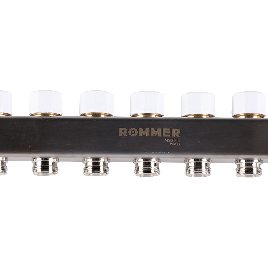 Коллектор из нержавеющей стали с расходомерами ROMMER 9 выходов, RMS-1200-000009