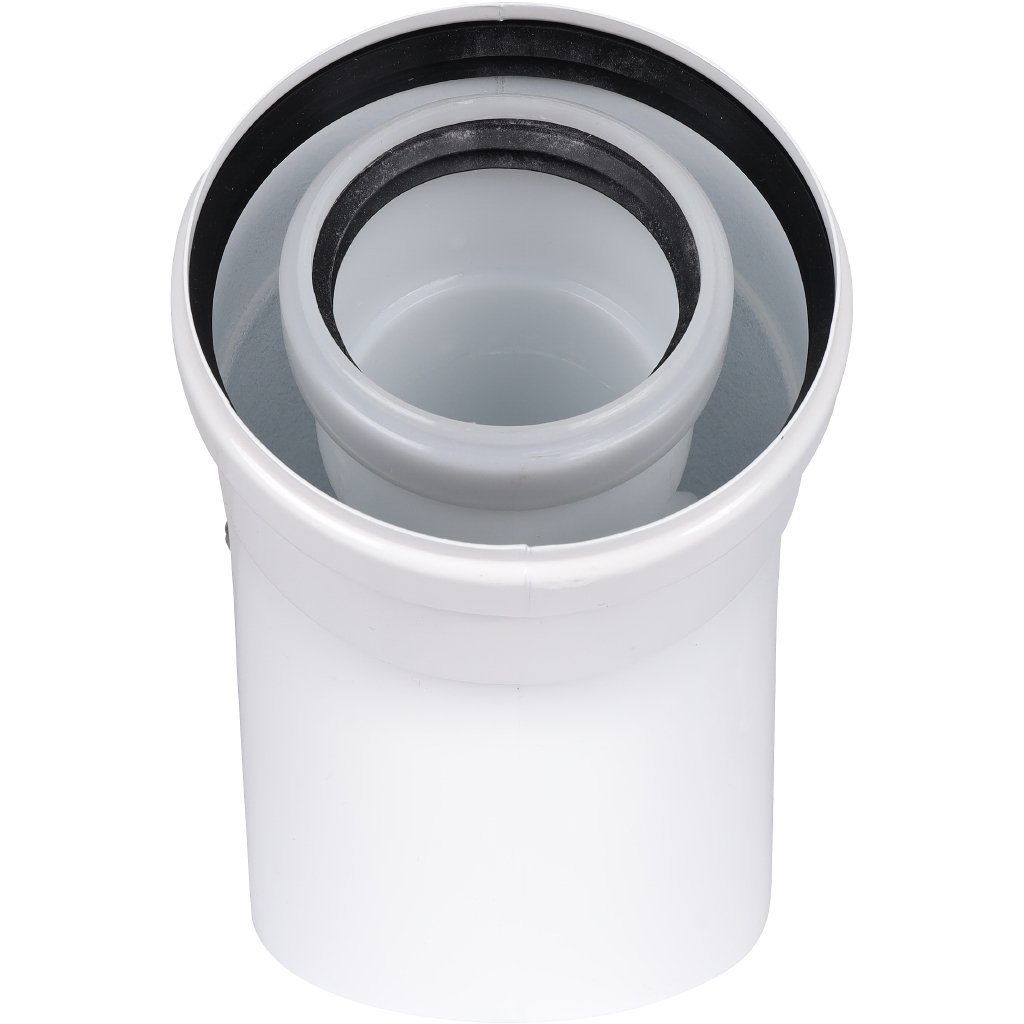 Отвод 45° конденсационный коаксиальный ROMMER D60(п-м)/100(п-м), RCA-8610-000045