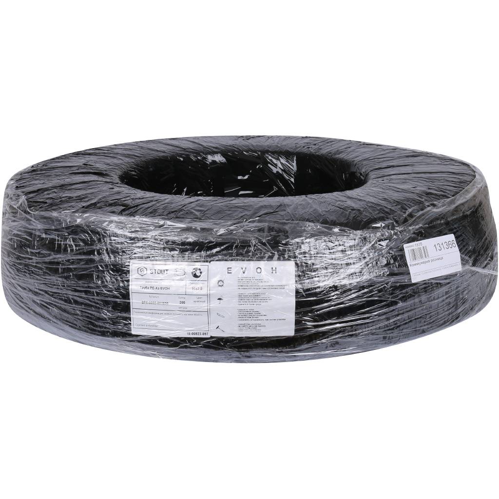 Труба из сшитого полиэтилена STOUT PEX с кислородным слоем, красная, 16х2,0 (бухта 100 метров), SPX-0002-101620