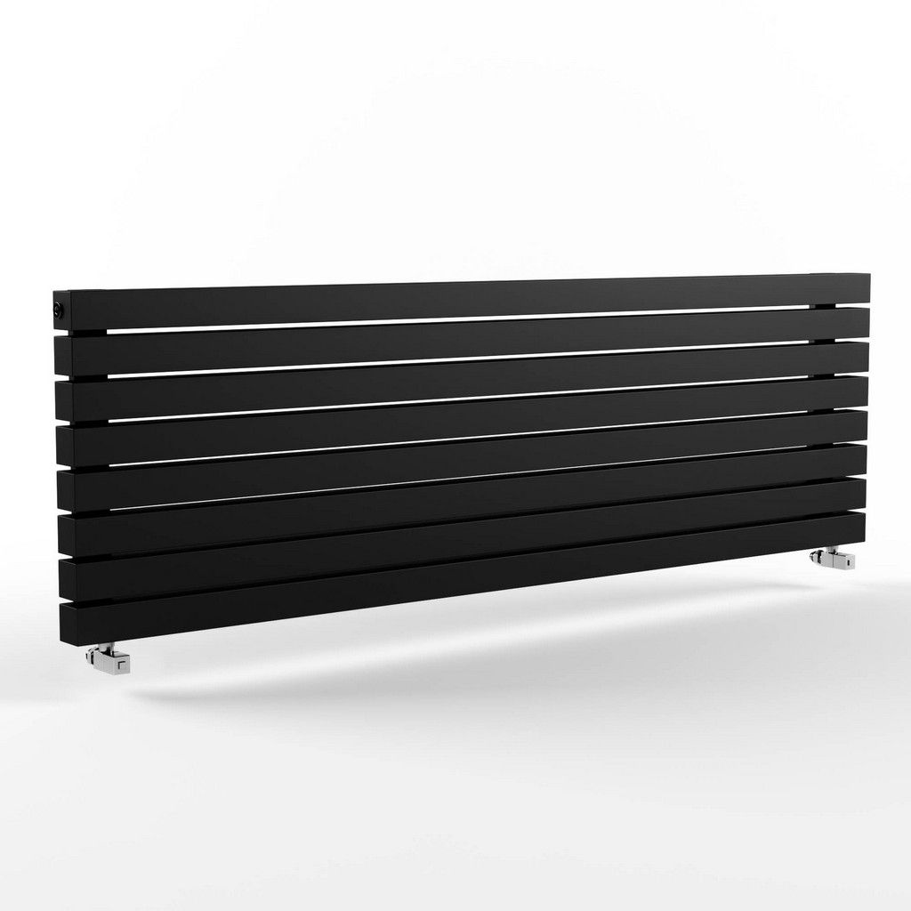 Радиатор стальной трубчатый STOUT Warmmet Power 60H ширина 2000 мм секций 8 цвет RAL9005 тип подключения: нижнее левое, PH.6060.2000.8.620.BL.9005