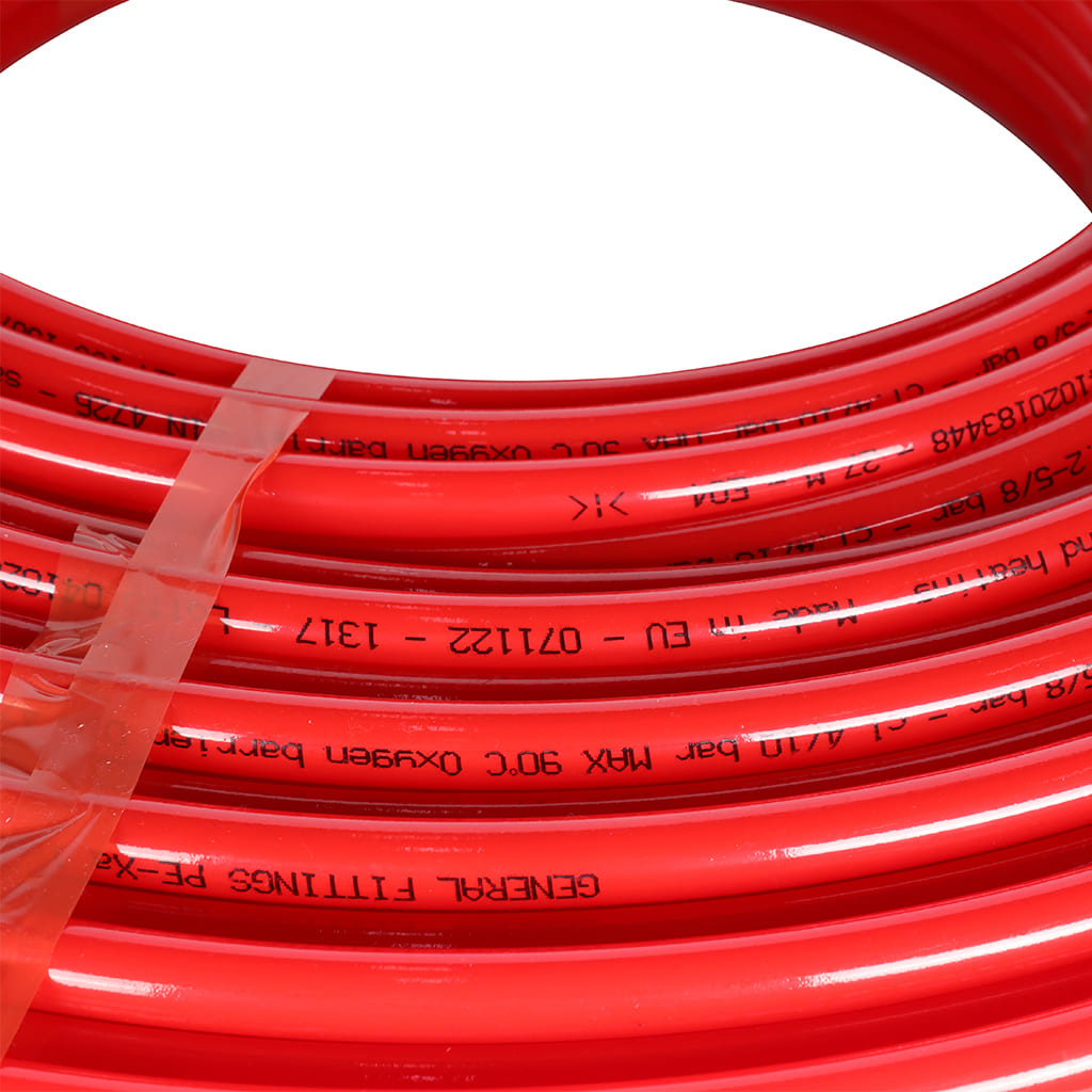Труба из сшитого полиэтилена GENERAL FITTINGS с кислородным слоем, красная PEX-a 16х2,0 (бухта 200 метров), TB0030R160020B