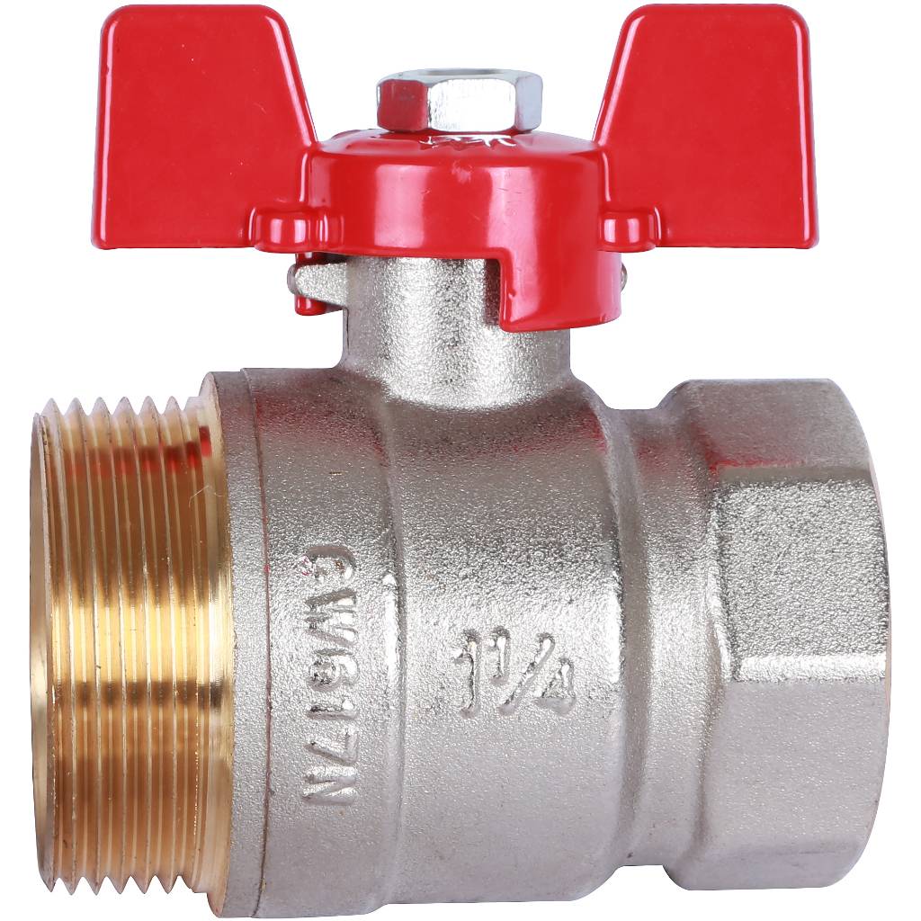 Кран шаровой ROMMER с американкой 1 1/4 ВН/НР, ручка бабочка, RBV-0005-0510232
