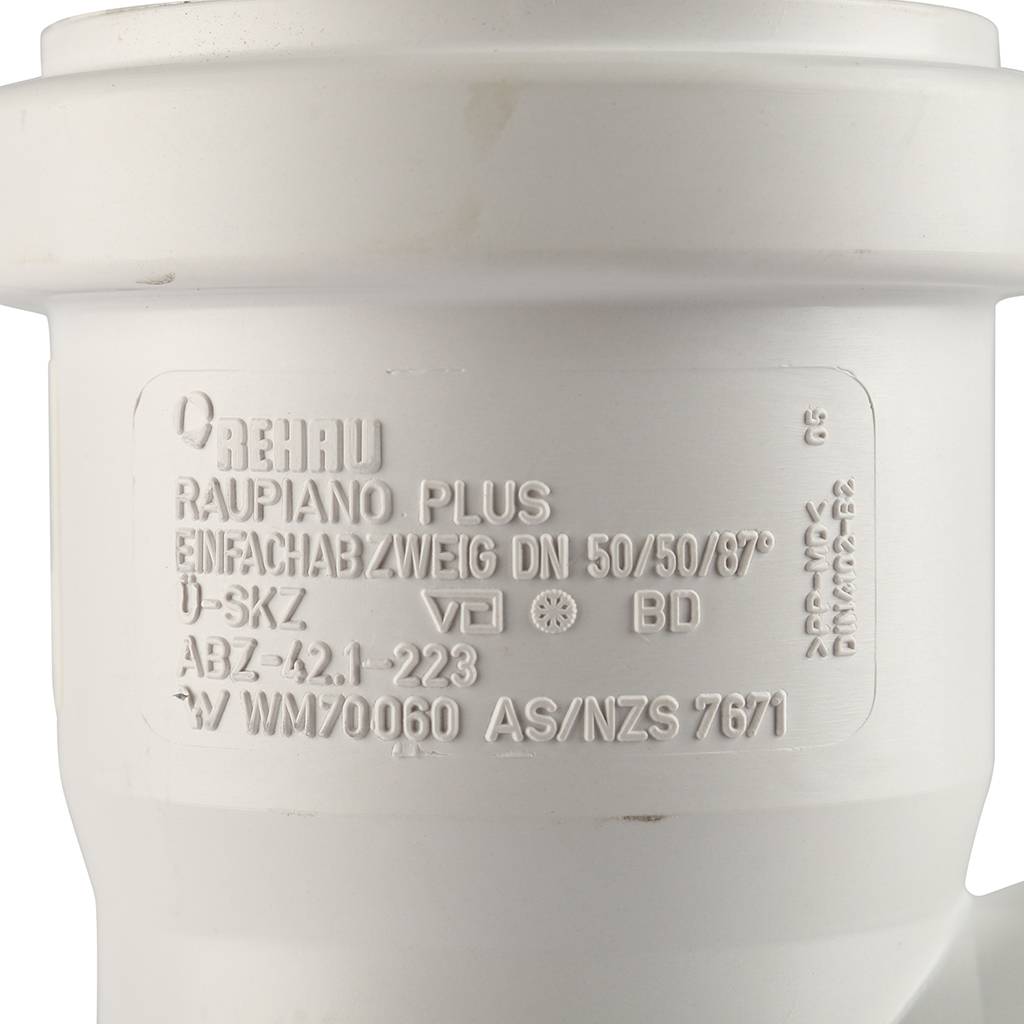 Тройник РЕХАУ RAUPIANO PLUS 50/50/87°, 11212541001