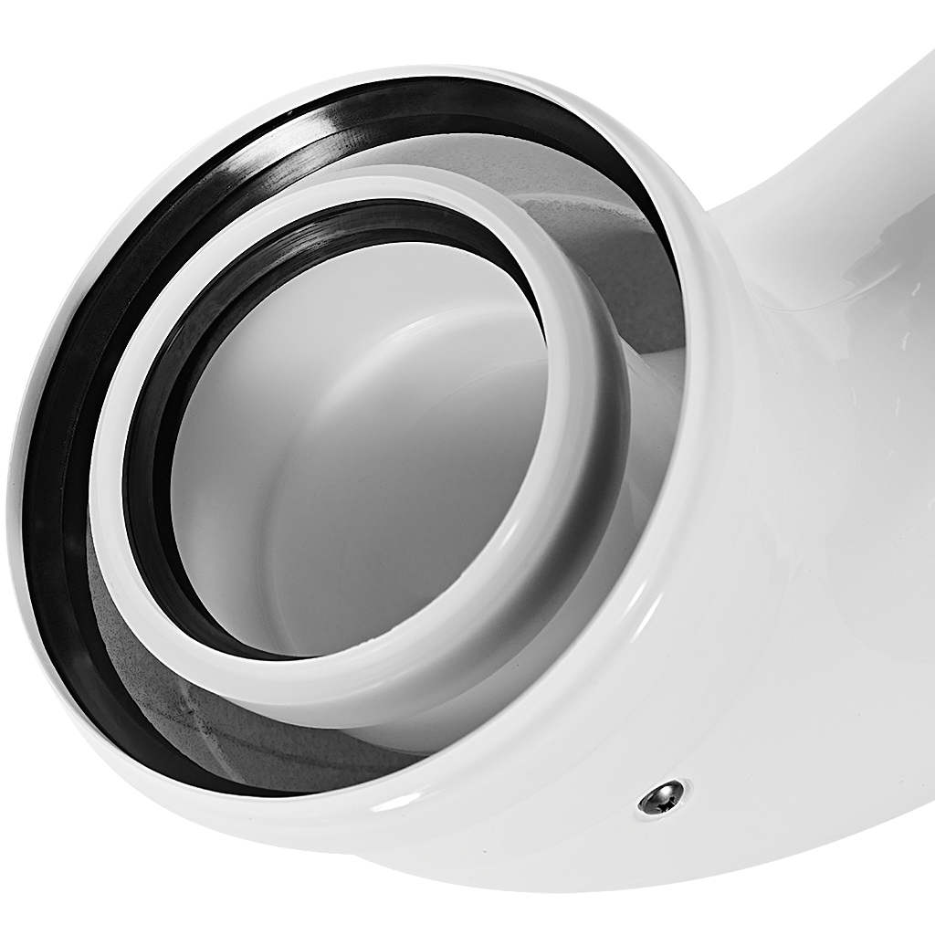 Отвод 90° конденсационный коаксиальный ROMMER D80(п-м)/125(п-м), RCA-8012-000090