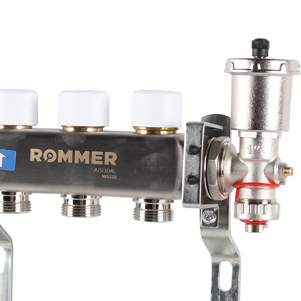 Коллектор из нержавеющей стали в сборе без расходомеров ROMMER 3 выхода, RMS-3210-000003
