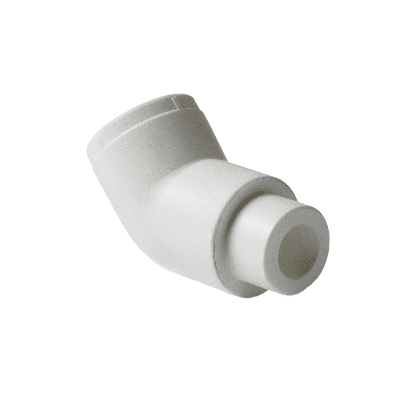 Угольник Pro Aqua d= 20 PP-R 45 градусов переходной Н-В Белый, PA13808