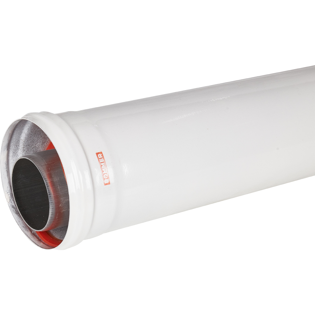 Удлинитель дымохода традиционный коаксиальный ROMMER D60(п-м)/100(м-п), L1000, RCA-6010-001000