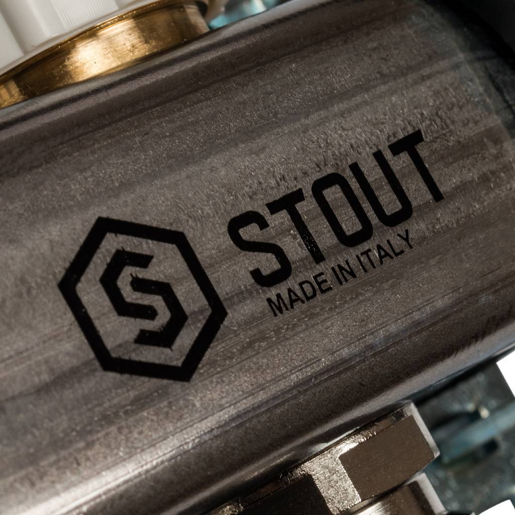Коллектор из нержавеющей стали с расходомерами STOUT 4 выхода, SMS 0917 000004