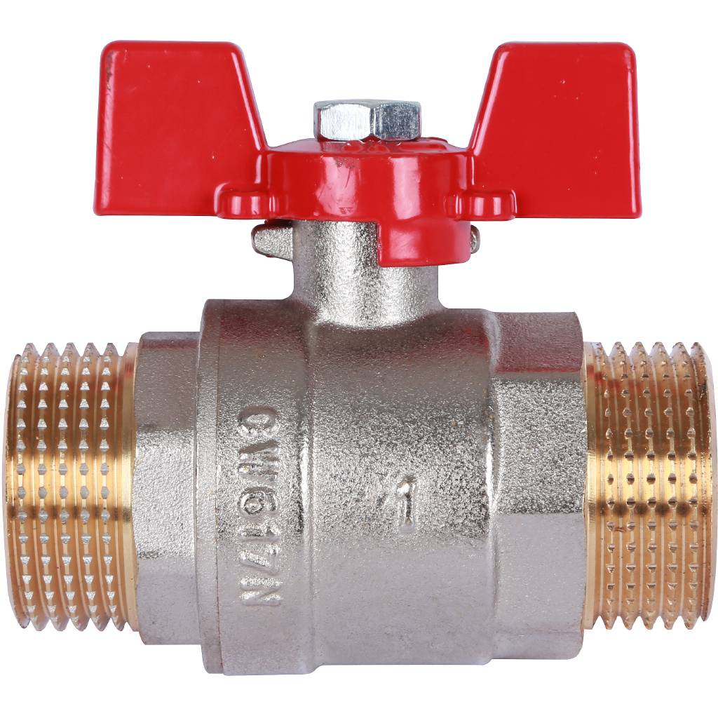 Кран шаровой ROMMER 1 НР/НР, ручка бабочка, RBV-0007-0410225
