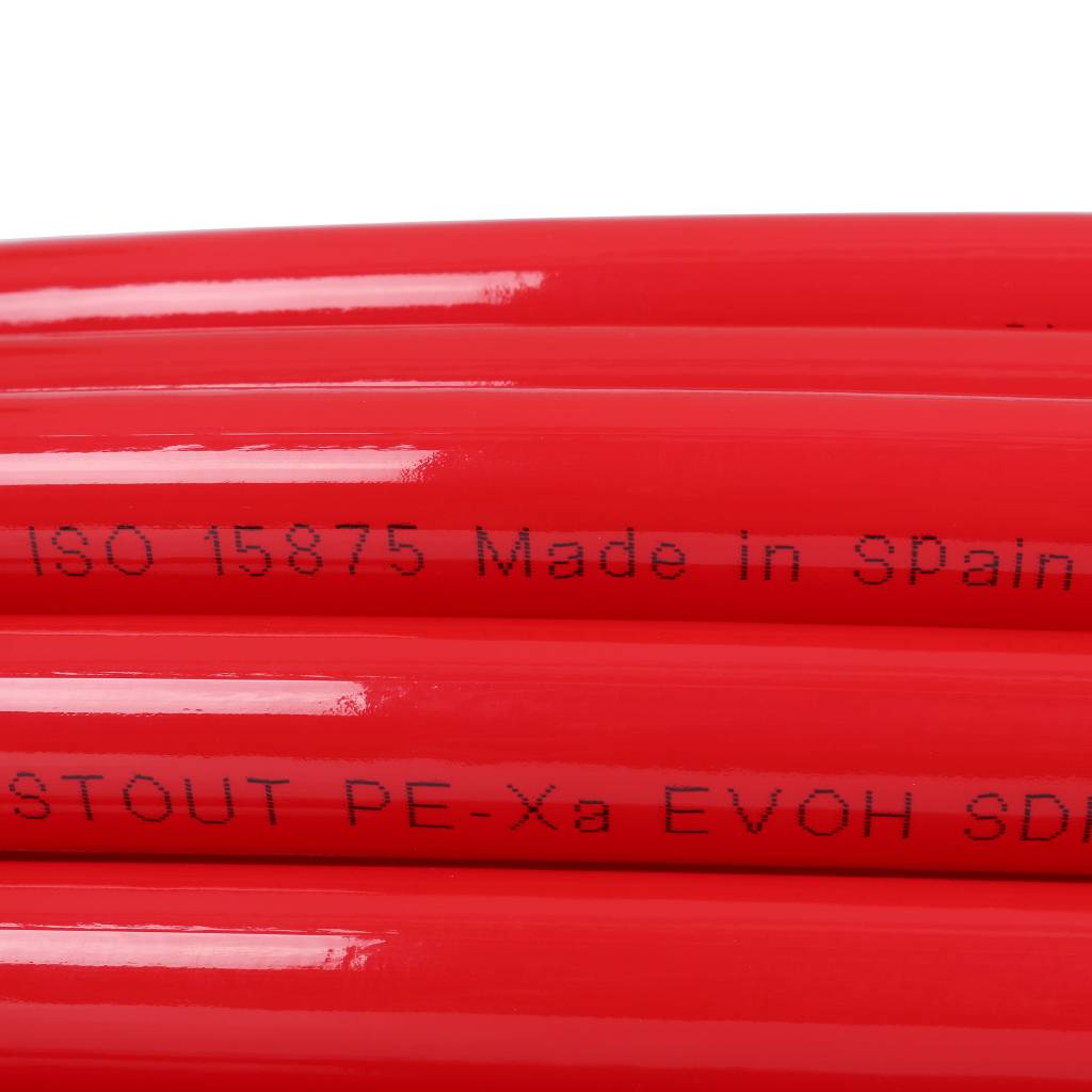 Труба из сшитого полиэтилена STOUT PEX с кислородным слоем, красная, 20х2,0, SPX-0002-242020