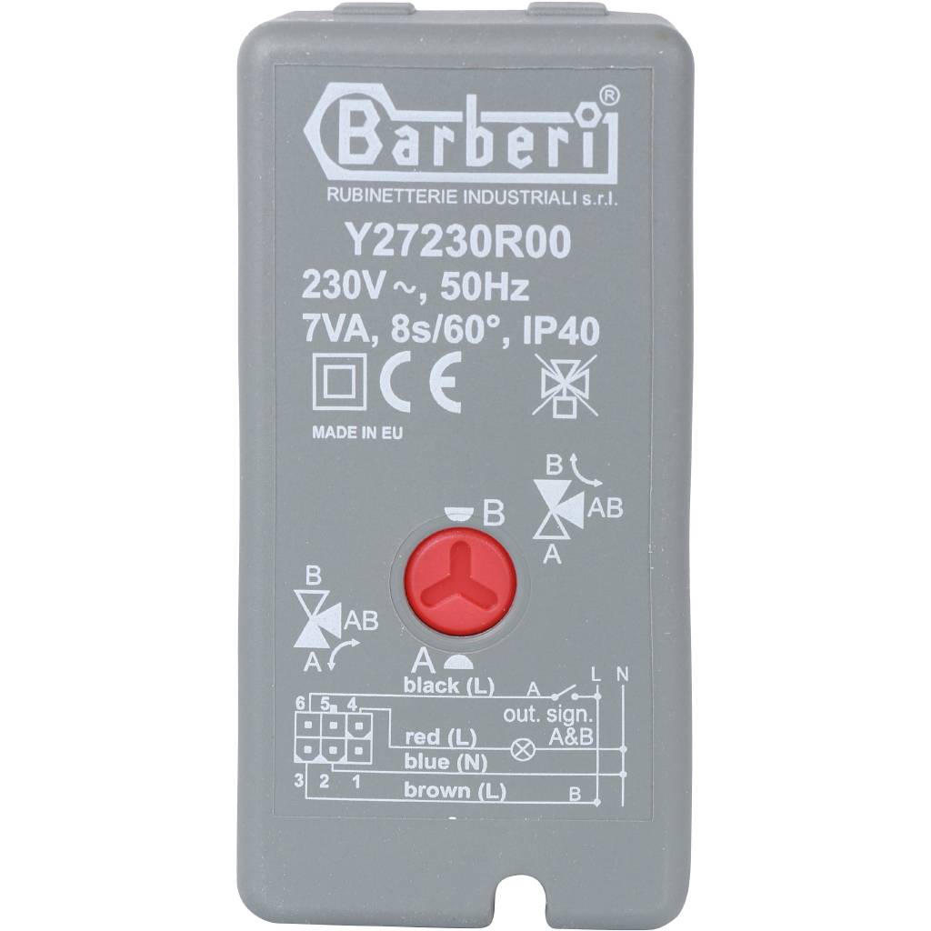 Компактный 3-Ходовой зональный клапан, сервопривод STOUT 230V, с кабелем 1м., НР 1, SVM-0070-300125