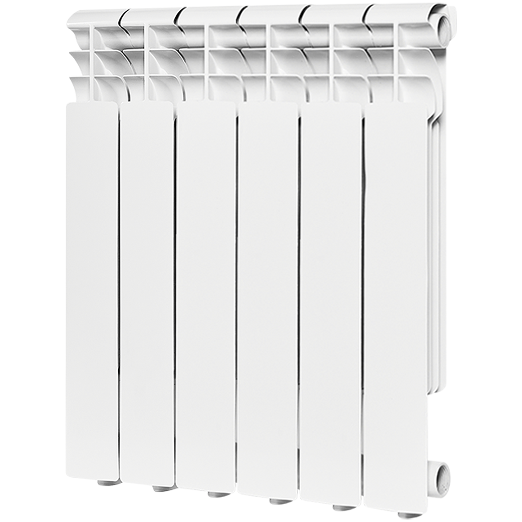 Радиатор алюминиевый ROMMER Profi 500 6 секции (AL500-80-80-100) (RAL9016), RAL-1210-050006