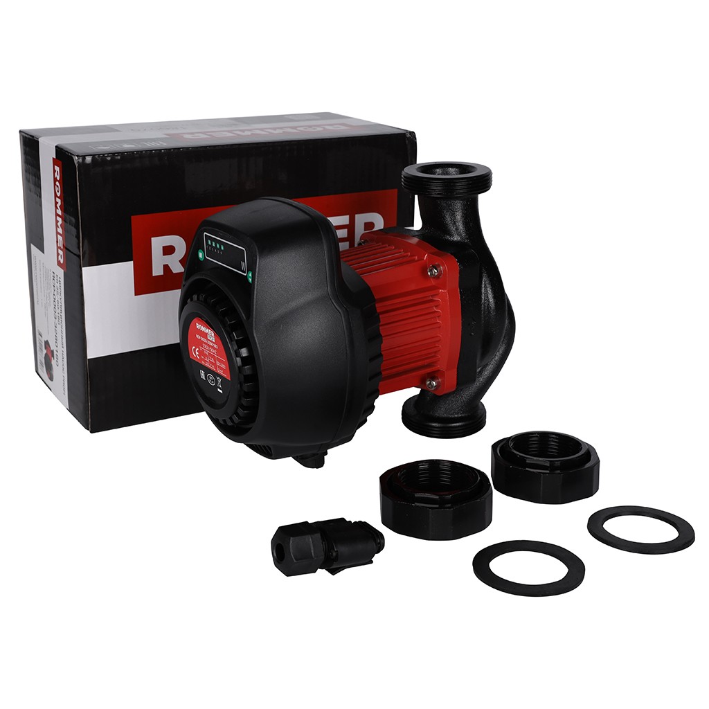 *RCP-0003-3280180 ROMMER Циркуляционный насос ER 32/80-180 с гайками, RCP-0003-3280180