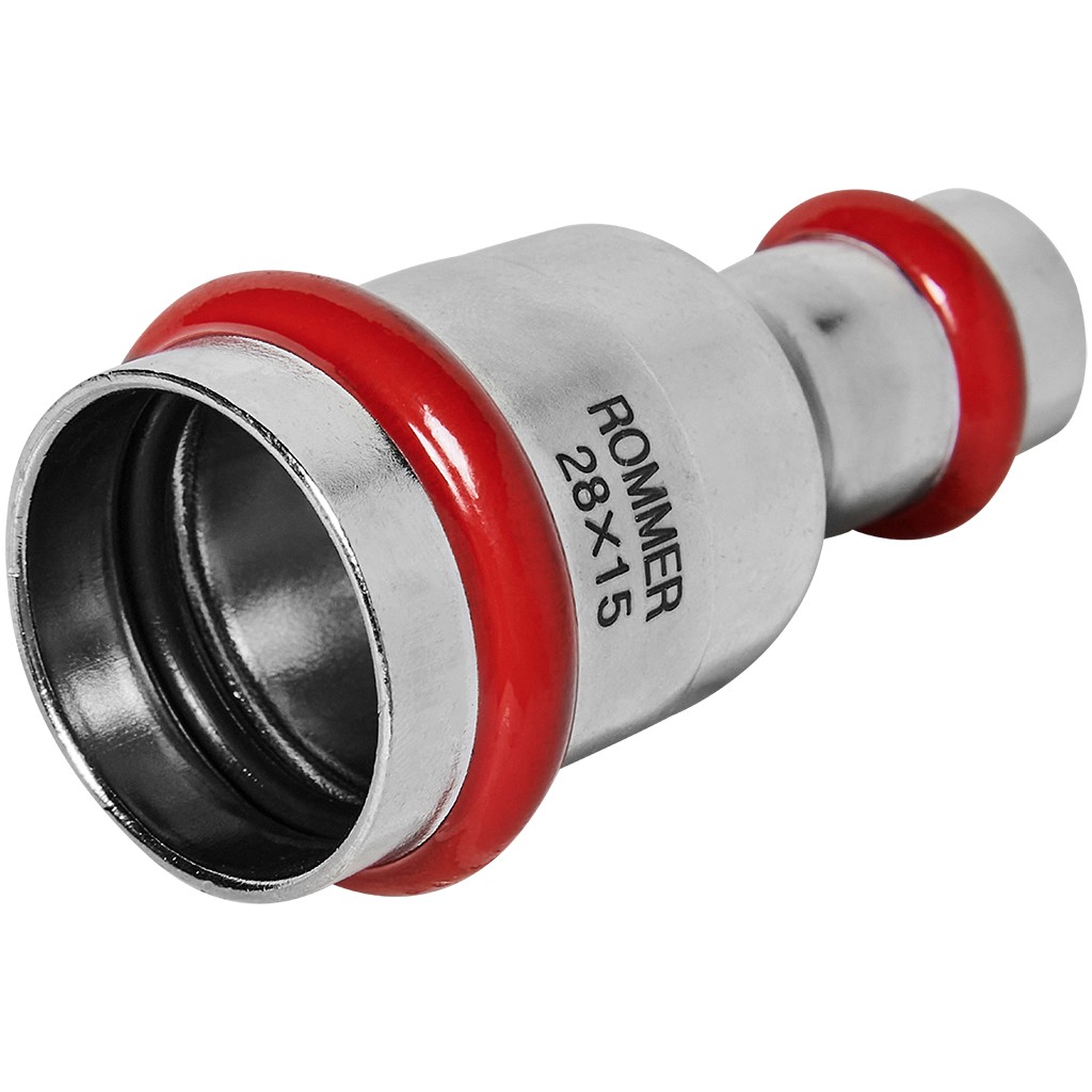 Муфта ROMMER переходная ВПр, 28х15, из нержавеющей стали прессовой, RSS-1018-002815