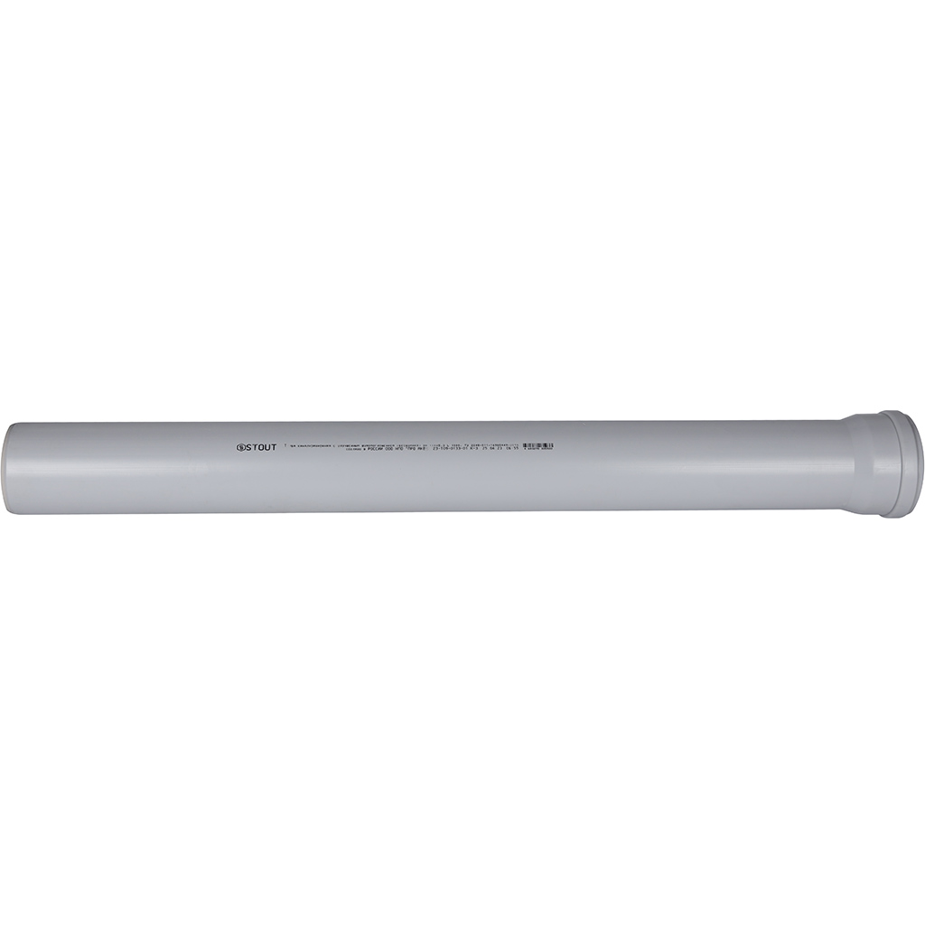 Труба канализационная бесшумная STOUT 110х1000 мм, SKB-0002-110100