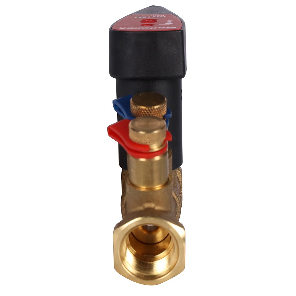 Балансировочный клапан Meibes р/р BALLOREX Venturi FODRV PN25 DN15 с измерительными нипелями, запорный без дренажа, ME 80597.403