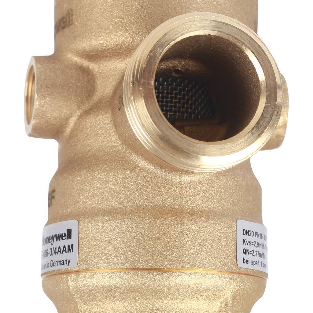 Honeywell (Resideo Braukmann) с редуктором, на горячую воду, 100 мкм, 3/4, FK06-3/4AAM