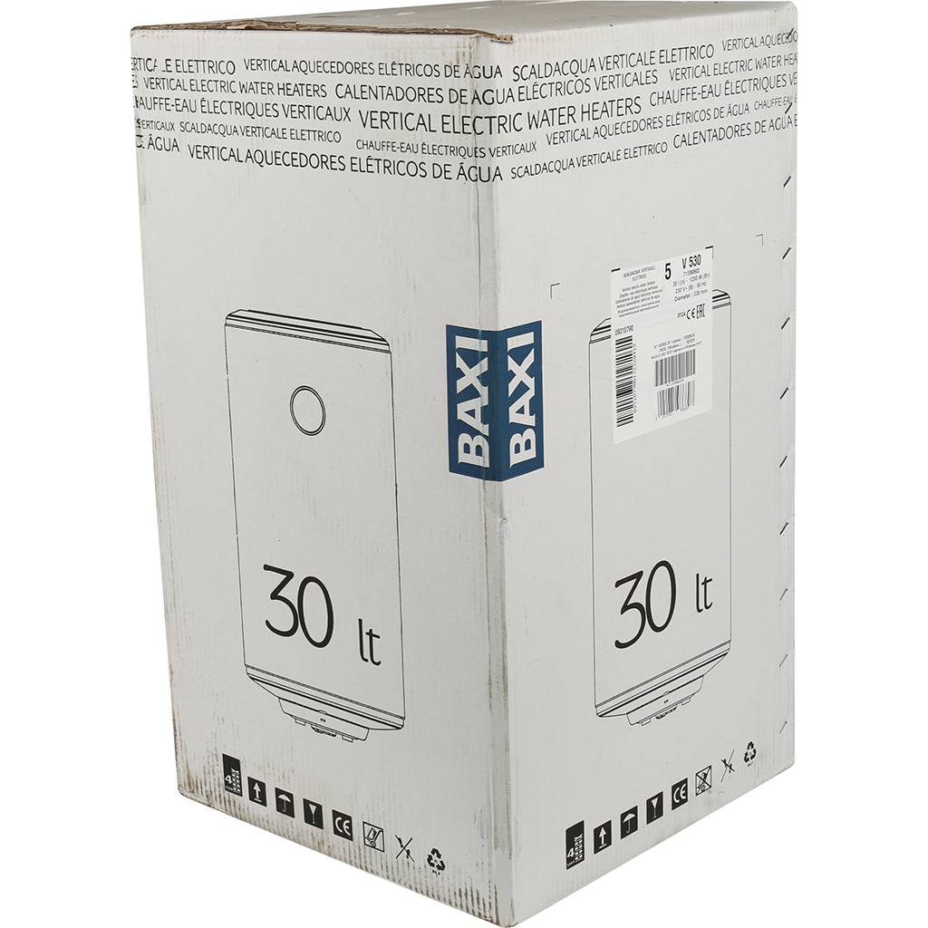 Водонагреватель накопительный 30 л. Baxi EXTRA V 530 вертикальный эмалированная сталь, A7110906