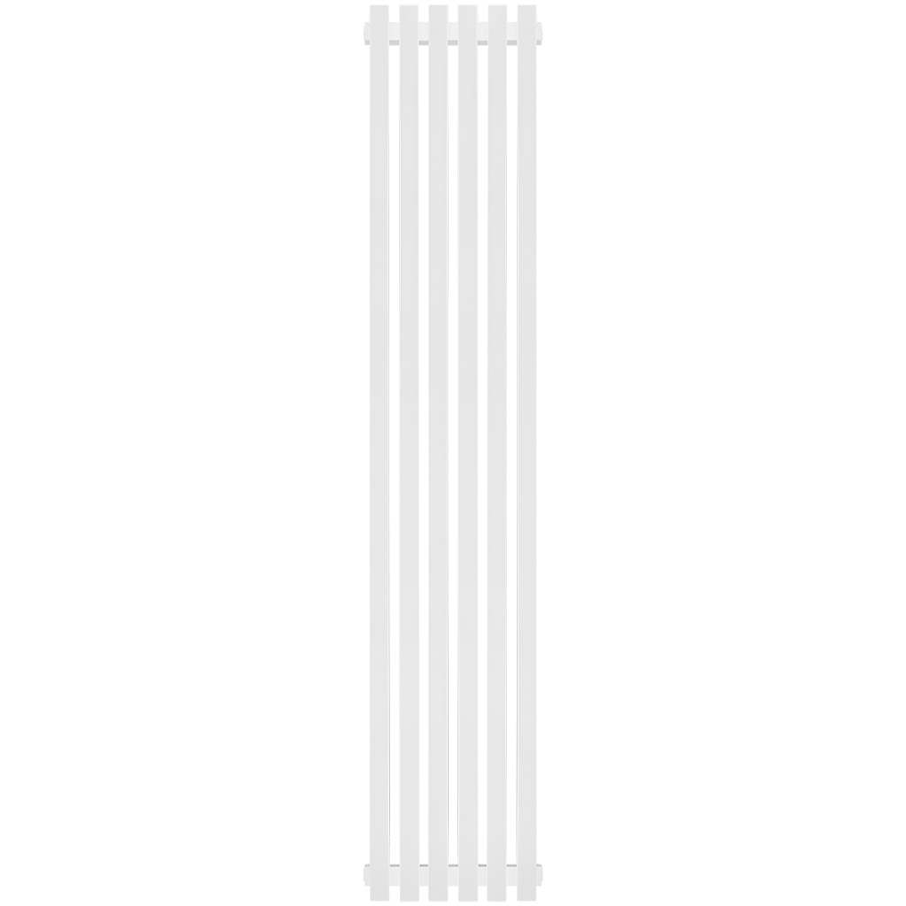 Стальной трубчатый радиатор STOUT TUBE QUADRO 6 секций нижнее правое подключение QV40-1750-6 R RAL1T104S9016 (белый муар), STQV4017506RRAL1T104S9016