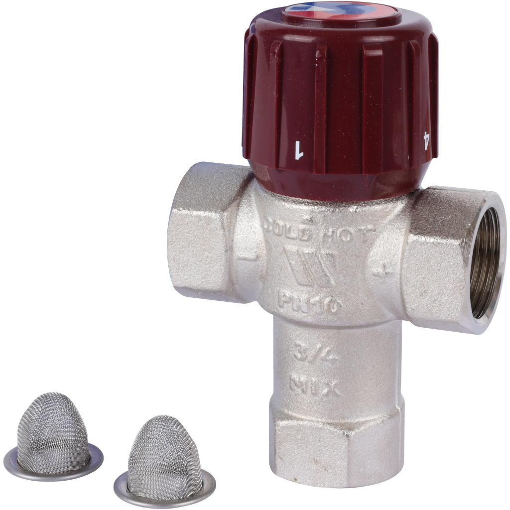 Термостатический смесительный клапан Watts AM6110C34 3/4 AQUAMIX 32-50C, 10017418
