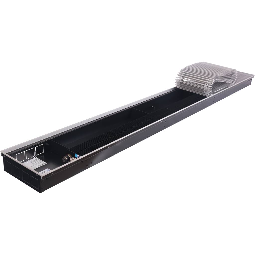 Внутрипольный конвектор STOUT SCN-1100 80х240х2000 (Решётка роликовая) правое подключение, SCN-1100-0824200