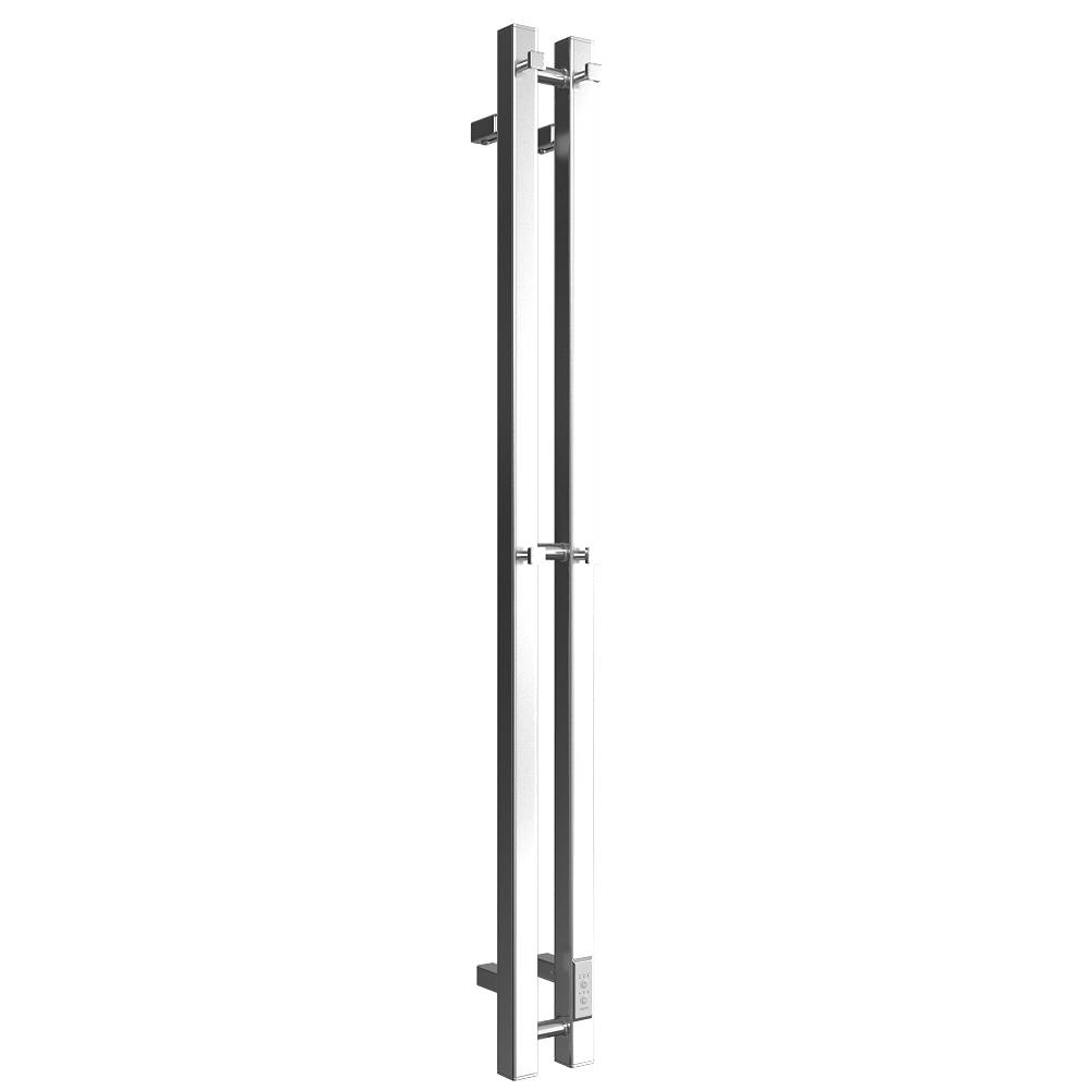 Полотенцесушитель STOUT электрический ROCK quadro 120*08 Полированный 2 опоры, SHQ-R1Q0-012008