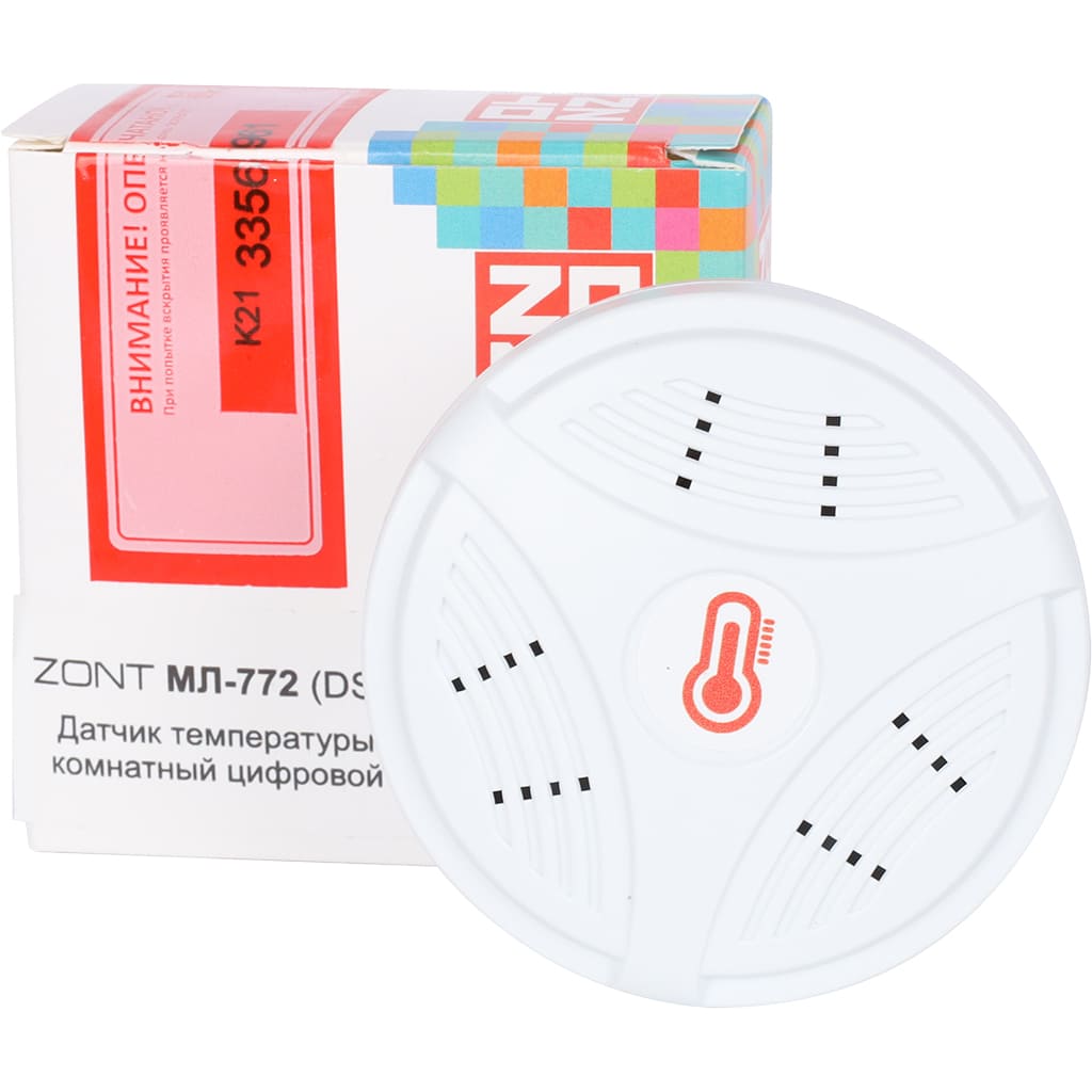 Термодатчик комнатный цифровой в круглом корпусе ZONT МЛ-772 (DS) (DS18S20), ML00004827