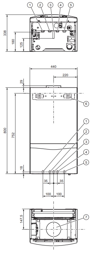 Газовый настенный котел Vaillant atmoTEC plus VU 280/5-5 (H-RU/VE), 28 кВт, 0010015252