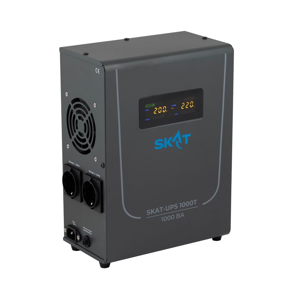 Источник питания Teplocom SKAT-UPS 1000T Line-Interactive 220В, 1000ВА, работает от 1 внешней АКБ, 4546