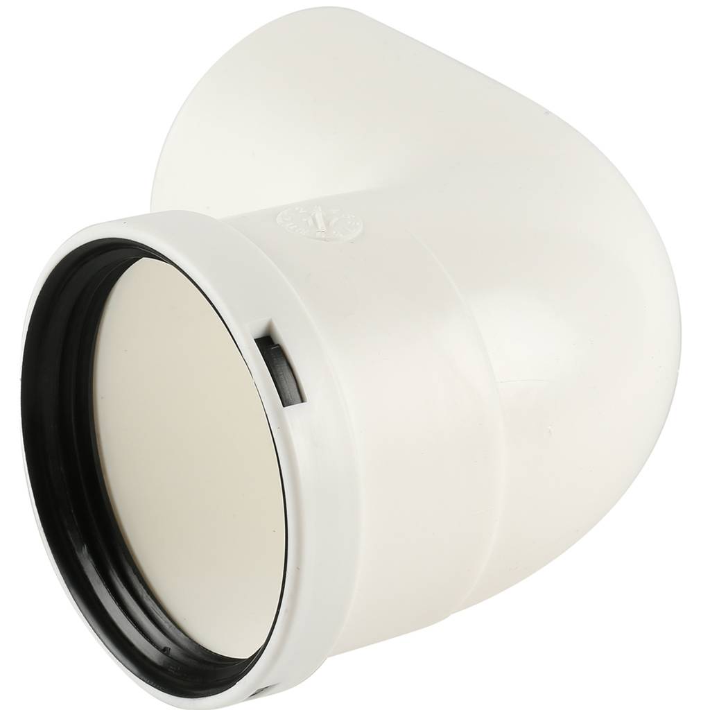 Отвод Baxi KHG 90°, Ду 80 мм, полипропиленовый, НТ, KHG71405921-