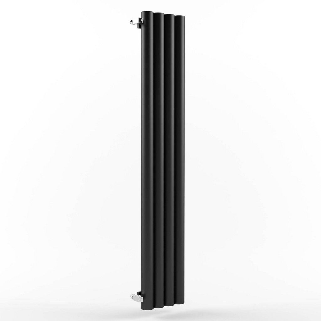 Радиатор стальной трубчатый STOUT Warmmet Power 76V длина 750 мм секций 4 цвет RAL 9005 тип подключения: нижнее левое, PV.76.750.4.316.BL.9005
