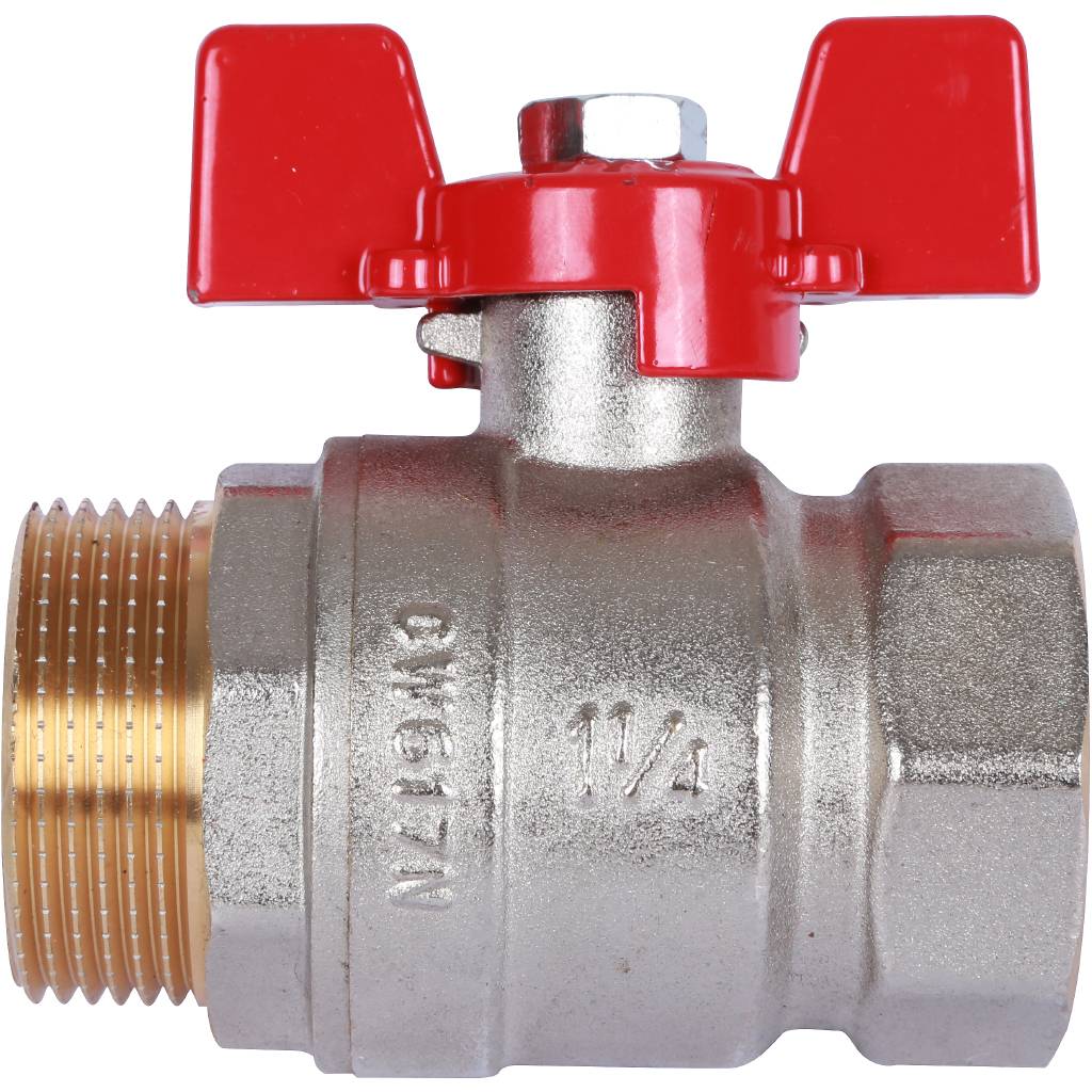Кран шаровой ROMMER 1 1/4 ВН/НР, ручка бабочка, RBV-0004-0210232
