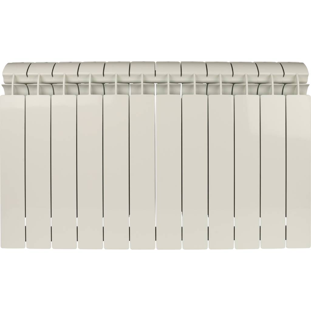 Радиатор биметаллический Global STYLE PLUS 500 12 секций боковое подключение (белый RAL 9010), STP05001012