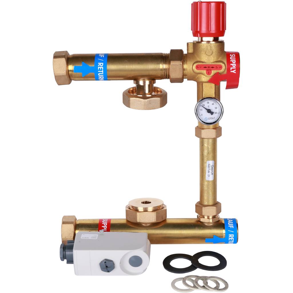 Насосно-смесительный узел STOUT ISOTHERM 30-50°C, без насоса, SDG-0120-006000
