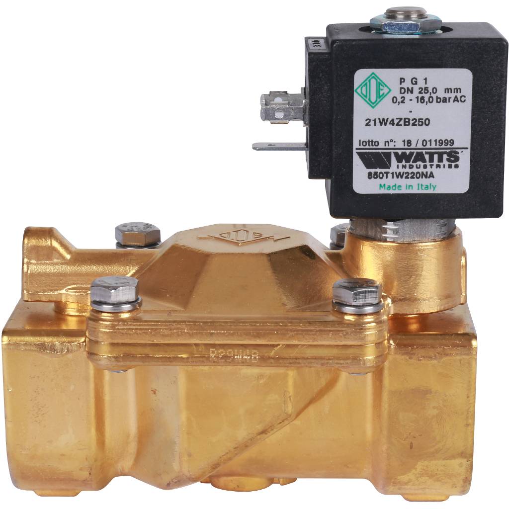 Соленоидный клапан Watts 850T (850T1W220NA) для систем водоснабжения 1 230 B Н.О., 10023641