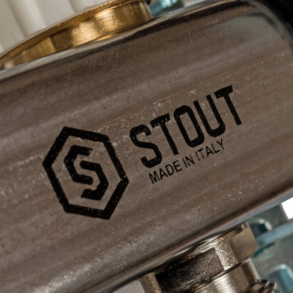 Коллектор из нержавеющей стали в сборе с расходомерами STOUT 12 выходов, SMS 0907 000012