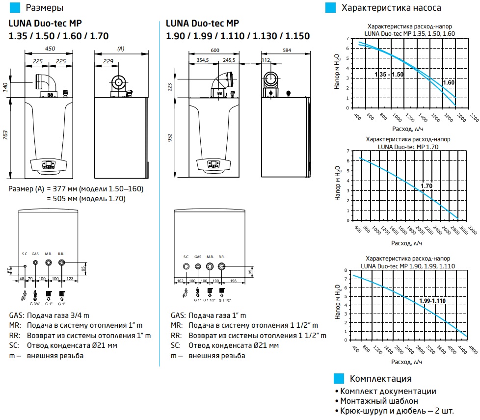Газовый настенный котел Baxi LUNA DUO-TEC MP 1.60 конденсационный, 7104051--